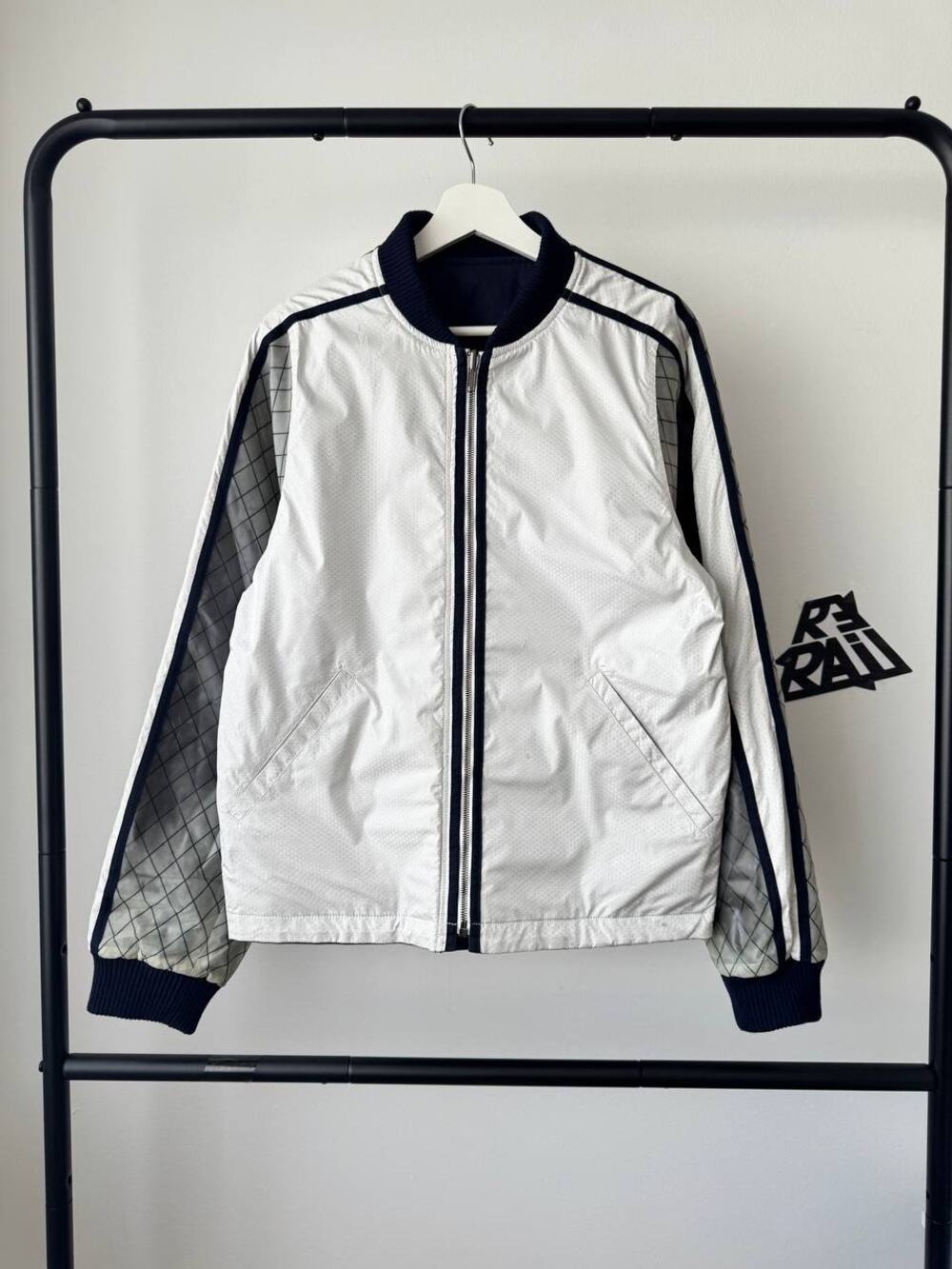 Childs Spray Bomber Jacket Navy Mixed Reversible SS17